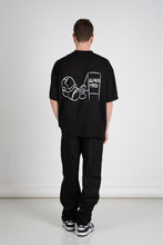 Carica l&#39;immagine nel visualizzatore di Gallery, Tshirt nera always tired (boxy fit)
